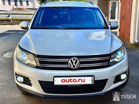 Volkswagen, Tiguan, 1400, 160, бензин, внедорожник, робот, передний привод, среднее состояние, левый, белый, 1 450 000 ₽