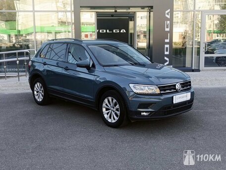 Volkswagen, Tiguan, 1400, 150, бензин, внедорожник, робот, передний привод, среднее состояние, левый, синий, 1 999 000 ₽