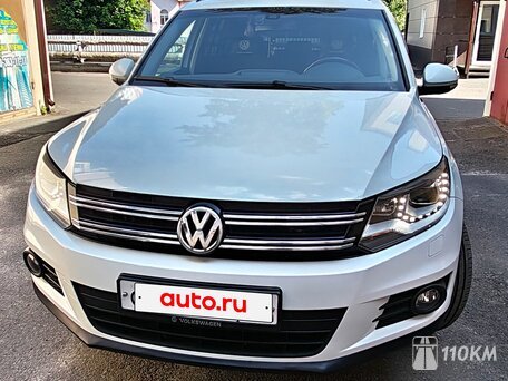 Volkswagen, Tiguan, 1400, 160, бензин, внедорожник, робот, передний привод, среднее состояние, левый, белый, 1 450 000 ₽
