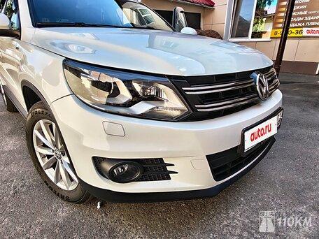 Volkswagen, Tiguan, 1400, 160, бензин, внедорожник, робот, передний привод, среднее состояние, левый, белый, 1 450 000 ₽